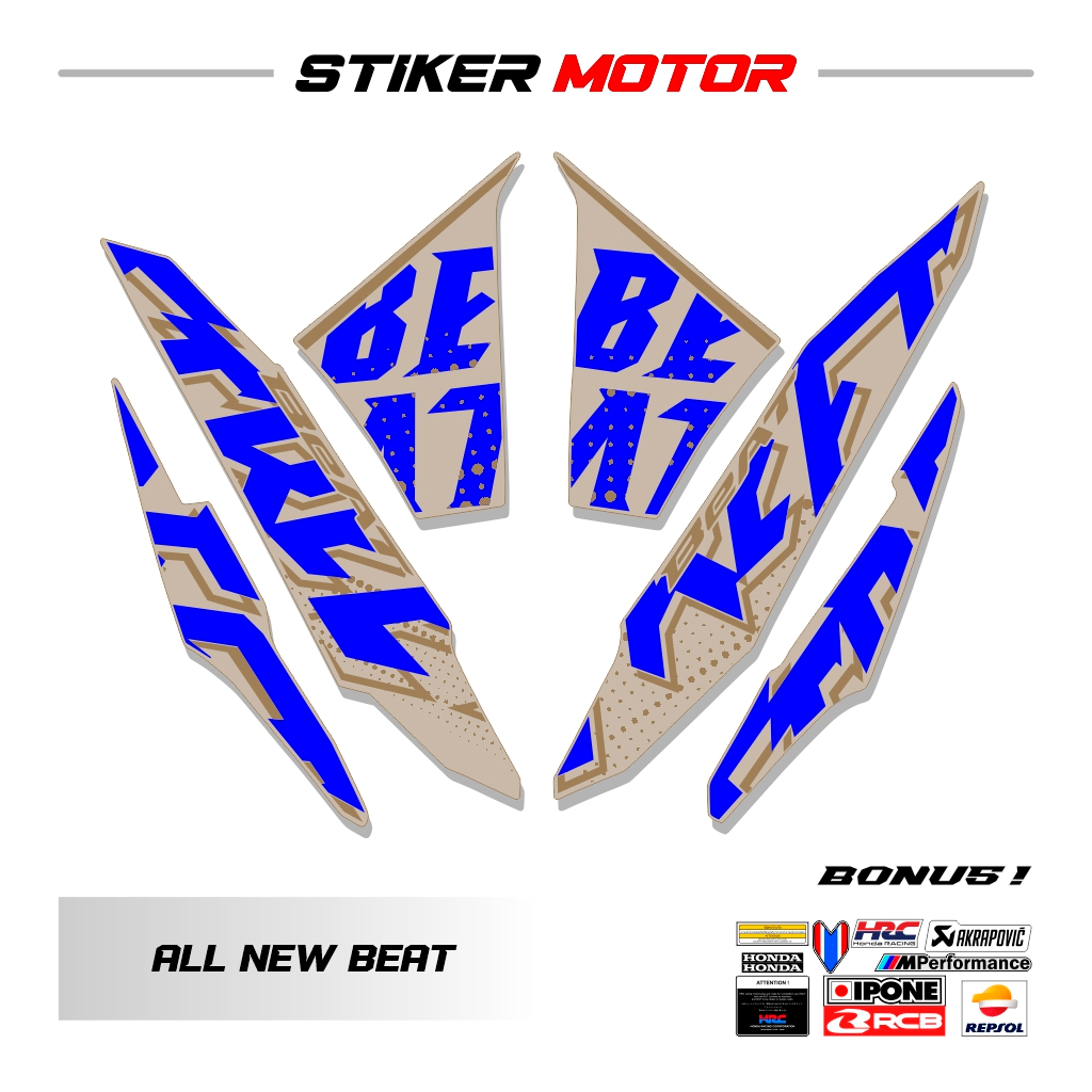 Bn Striping Sticker Sticker Lis Honda Beat New Street Deluxe Fi