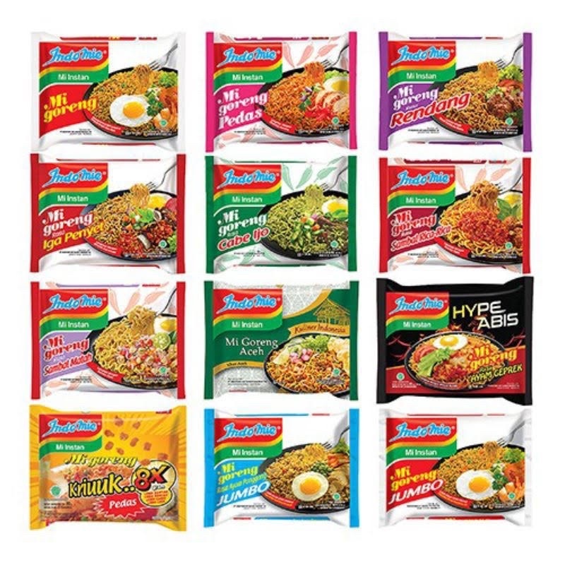 Indomie Instant All Varian Instant Noodles Bks Packaging Shopee