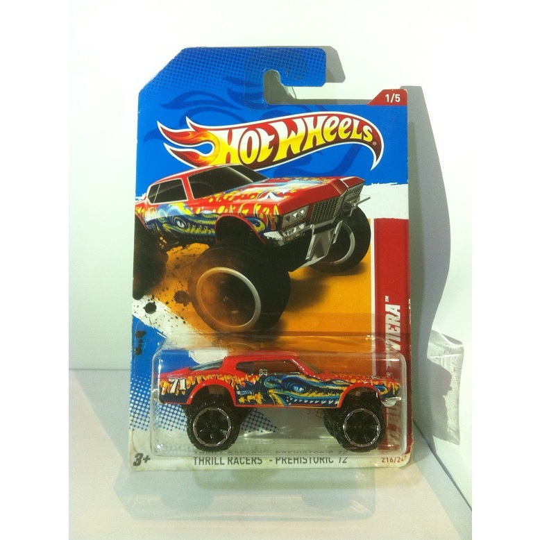 Hot Wheels 2012thrill Racers Prehistoric Series 1 71 Buick Riviera 1971 Hi Rakers Red By