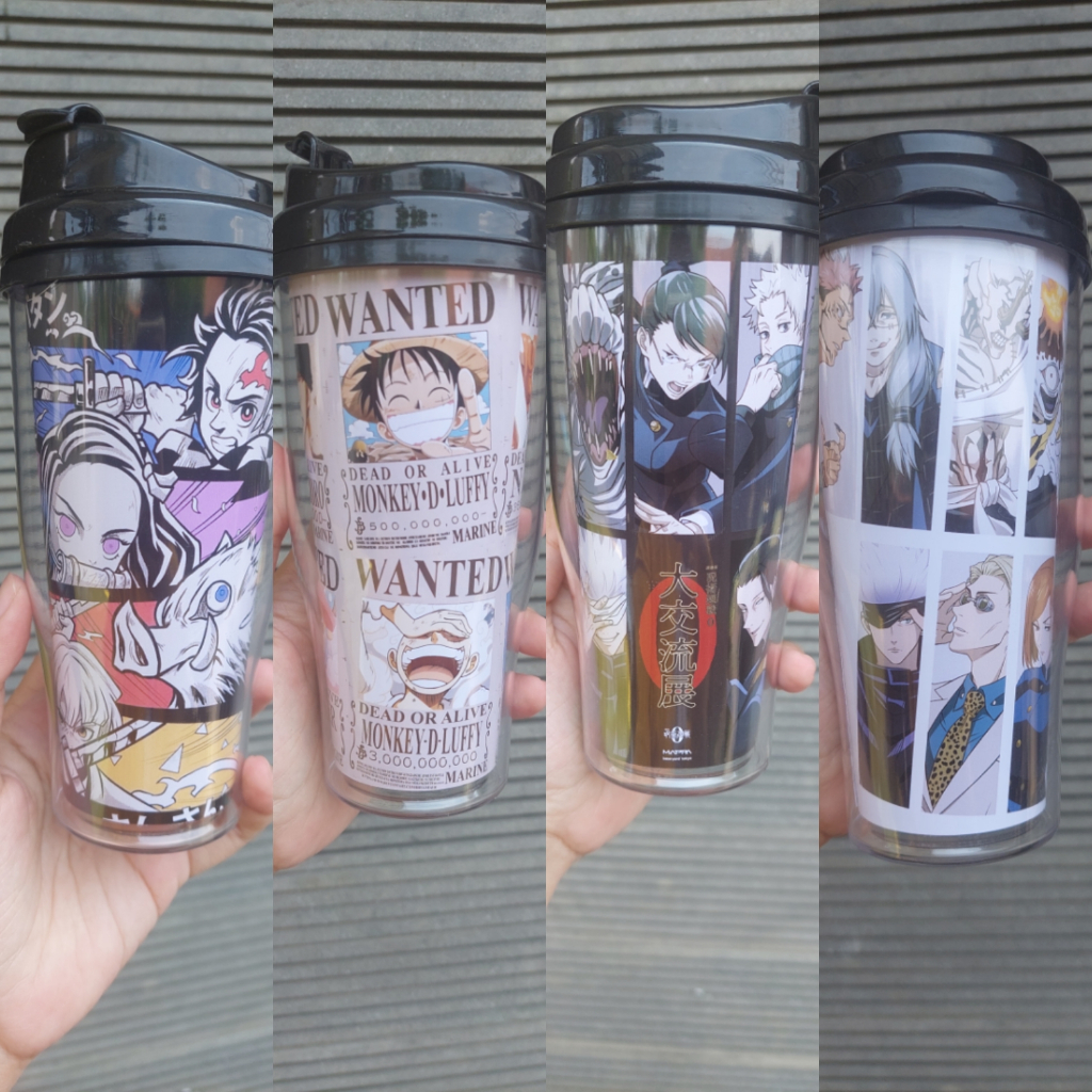 Tumbler Drink Bottle Wanted Onepiece Jujutsu Kaisen Gojo Demon Slayer