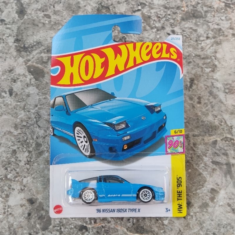Hot Wheels 96 Nissan 180SX Type X Blue HW THE 90 S Shopee Malaysia