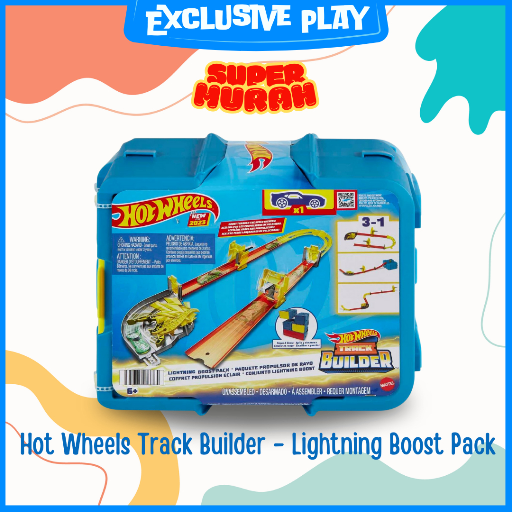 Hot Wheels Track Builder Lightning Boost Pack Racing Car Track Toy