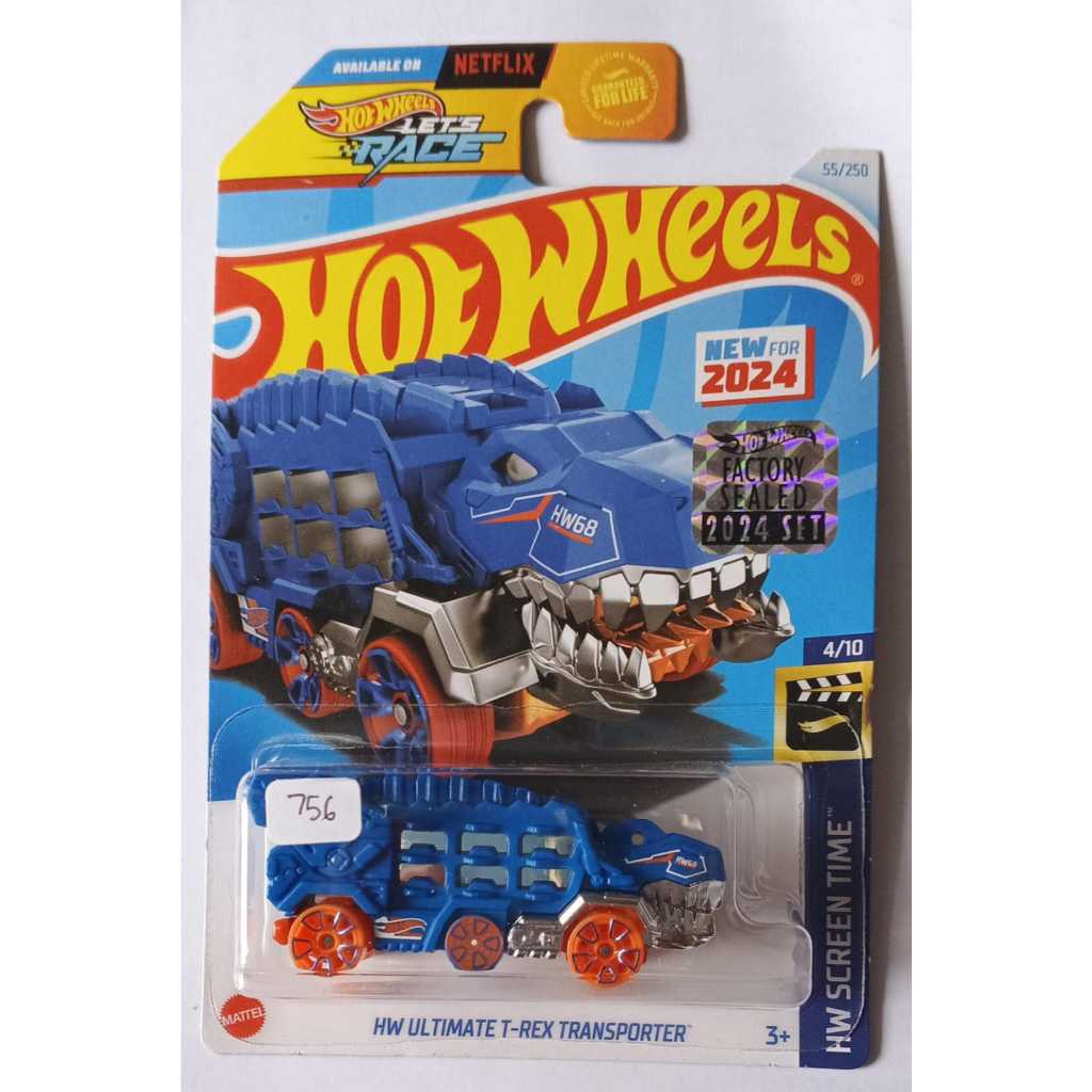 Hot Wheels HW Ultimate T Rex Transporter Blue HW Screen Time New For