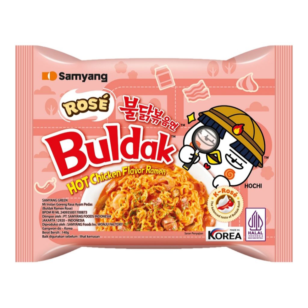 Samyang Buldak Rose Hot Chicken Flavor Ramen 140 Gr Shopee Malaysia