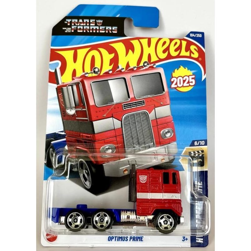 Hot Wheels Optimus Prime Red Blue HW Screen Time