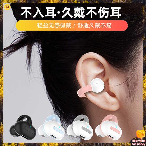 Wireless Earbud Earbud Klip Fon Kepala Bluetooth Konduksi Tulang Tanpa