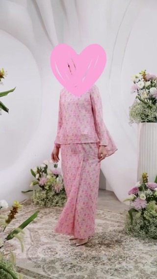 Baju Kebarung Floral Chiffon Baju Kurung Moden Floral Elegant Muslim