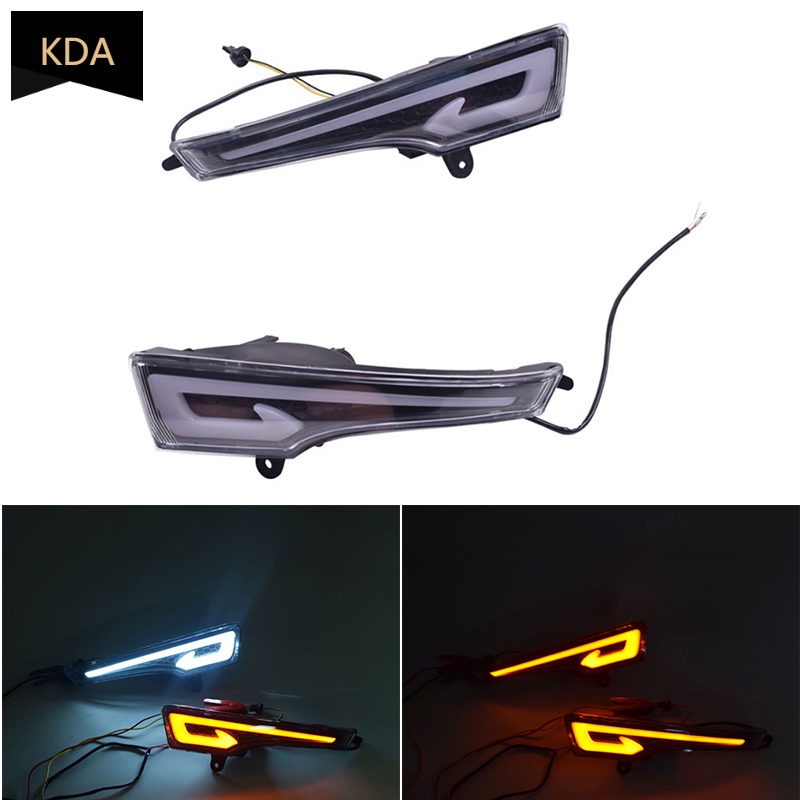 2Pcs Auto DRL 12V Front Bumper LED Daytime Running Light Turn Signal