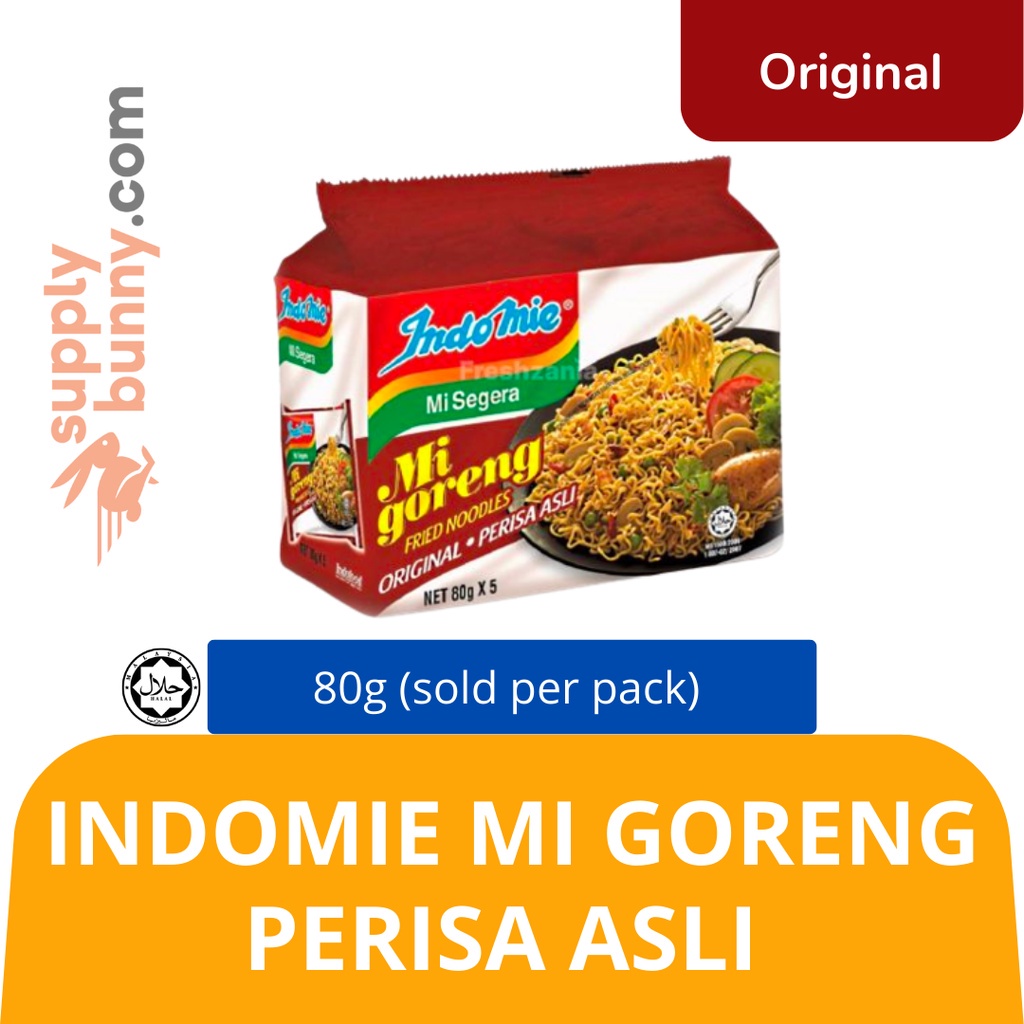 KLANG VALLEY ONLY Indomie Mi Goreng Perisa Asli 80g X 5 Sold Per Pack