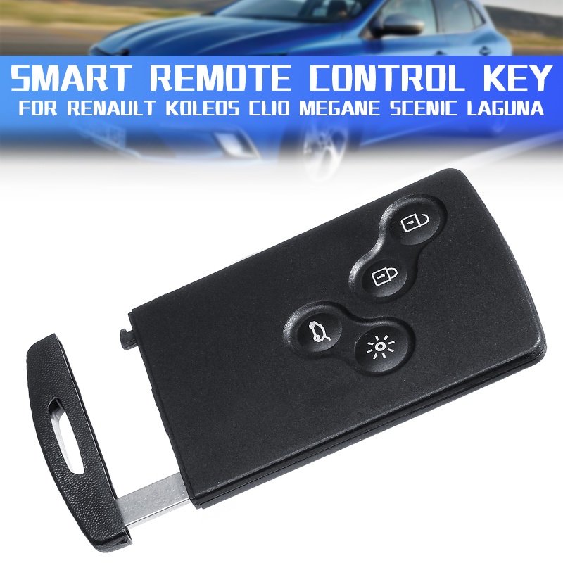 Car Key Card Fob For Renault Koleos Clio Megane Scenic Laguna 4 Button