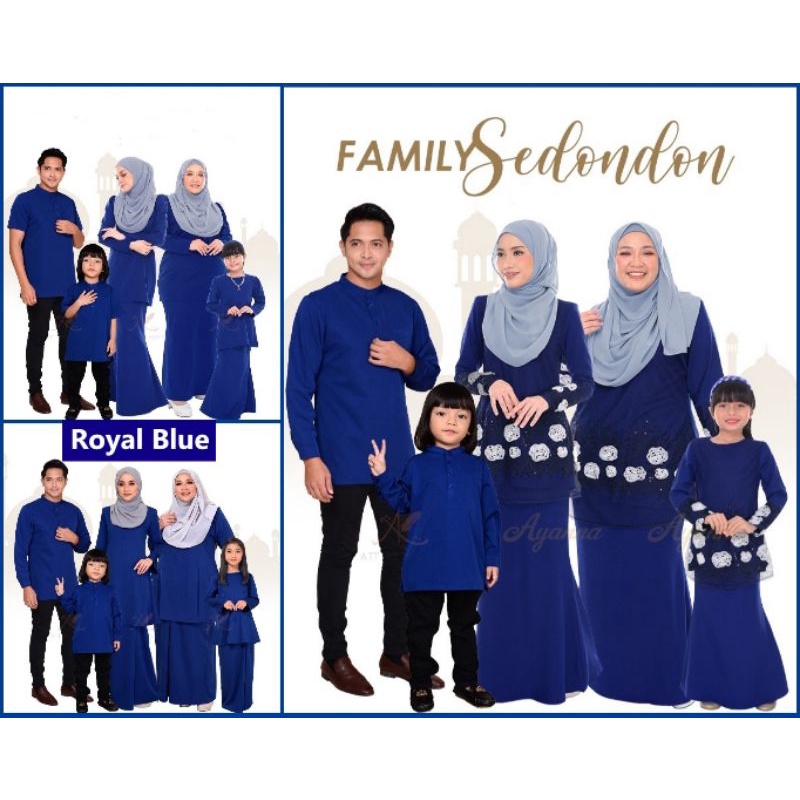 Baju Raya Sedondon Color Royal Blue Baju Kurung Kurta Dan Baju Melayu