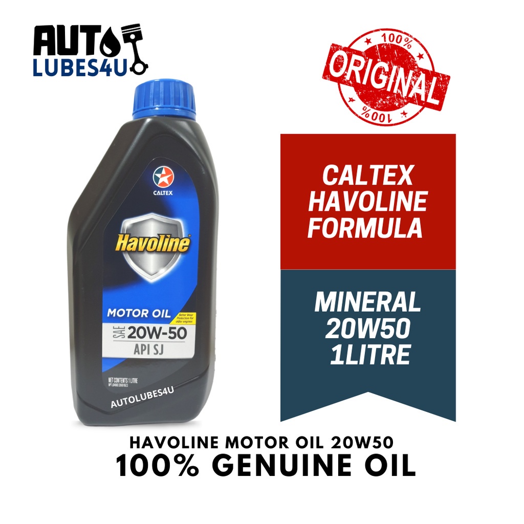 Caltex Havoline Motor Oil W Mineral L Shopee Malaysia