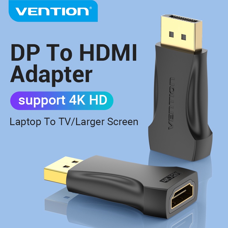 Vention Dp To Hdmi Adapter K Gold Plated Displayport Male To Hdmi