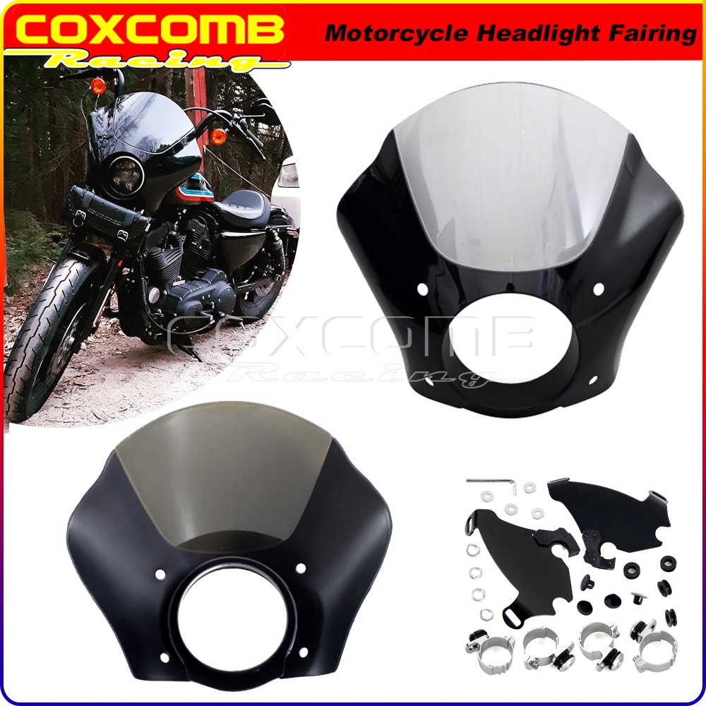 Motorbike Quarter Headlight Fairing Custom Front Light Gauntlet Fairing