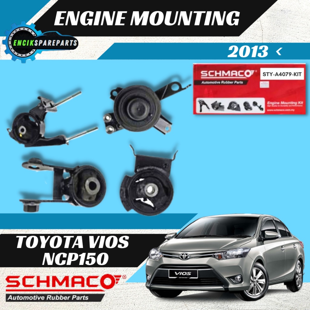 Toyota Vios Ncp Auto Schmaco Engine Mounting Kit Set New High