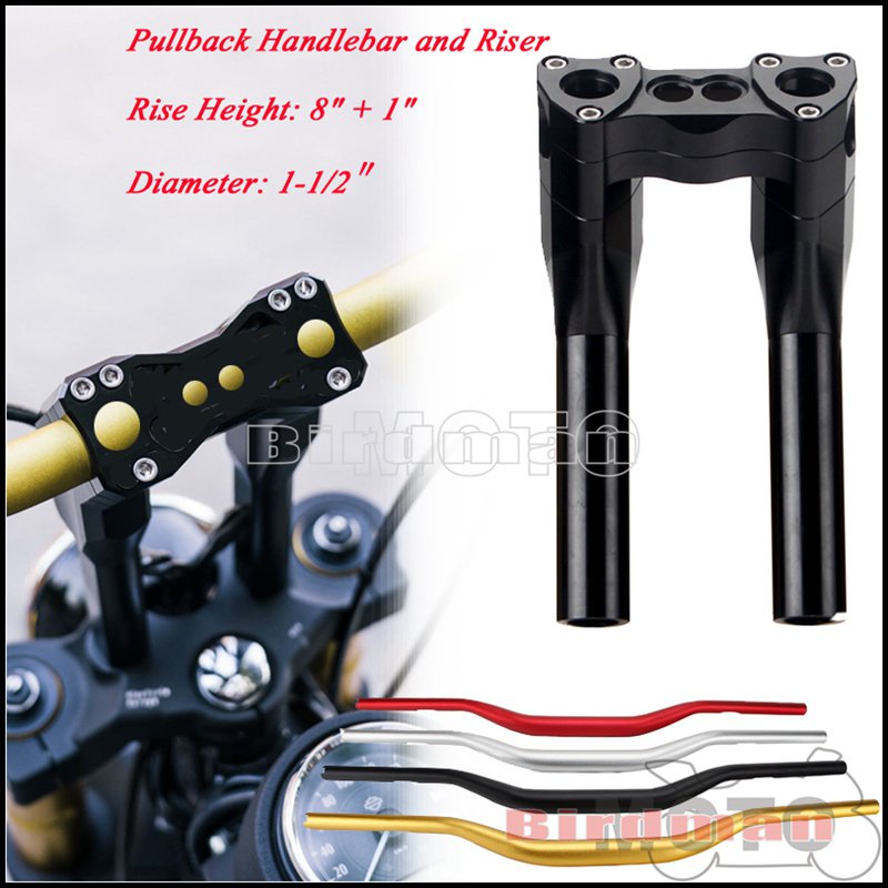 4Colors Motorcycle 38mm Pull Back Handlebar 8 1 Modular Pullback