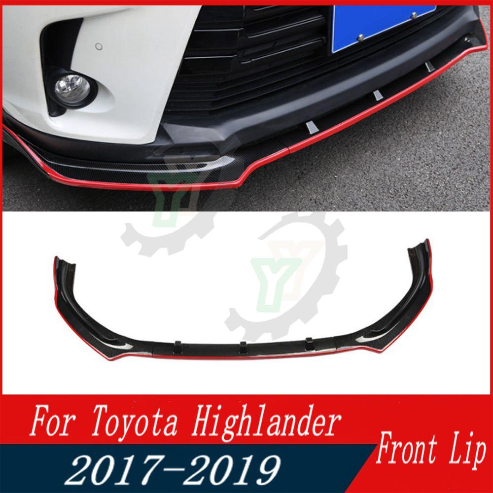 3PCS Car Front Bumper Lip Spoiler Splitter Diffuser Detachable Body Kit