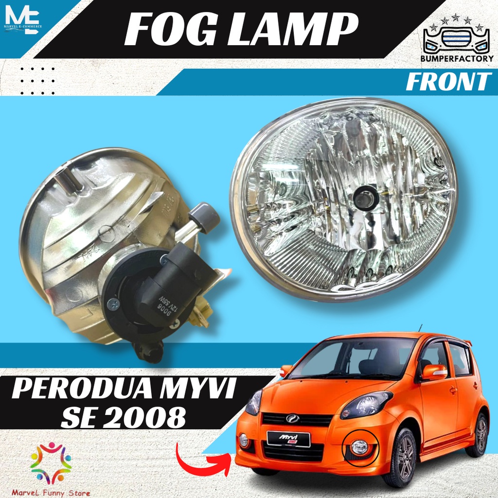 Perodua Myvi Se2 2008 Fog Lamp Bumper Lampu Light Fog Lamp Cover New