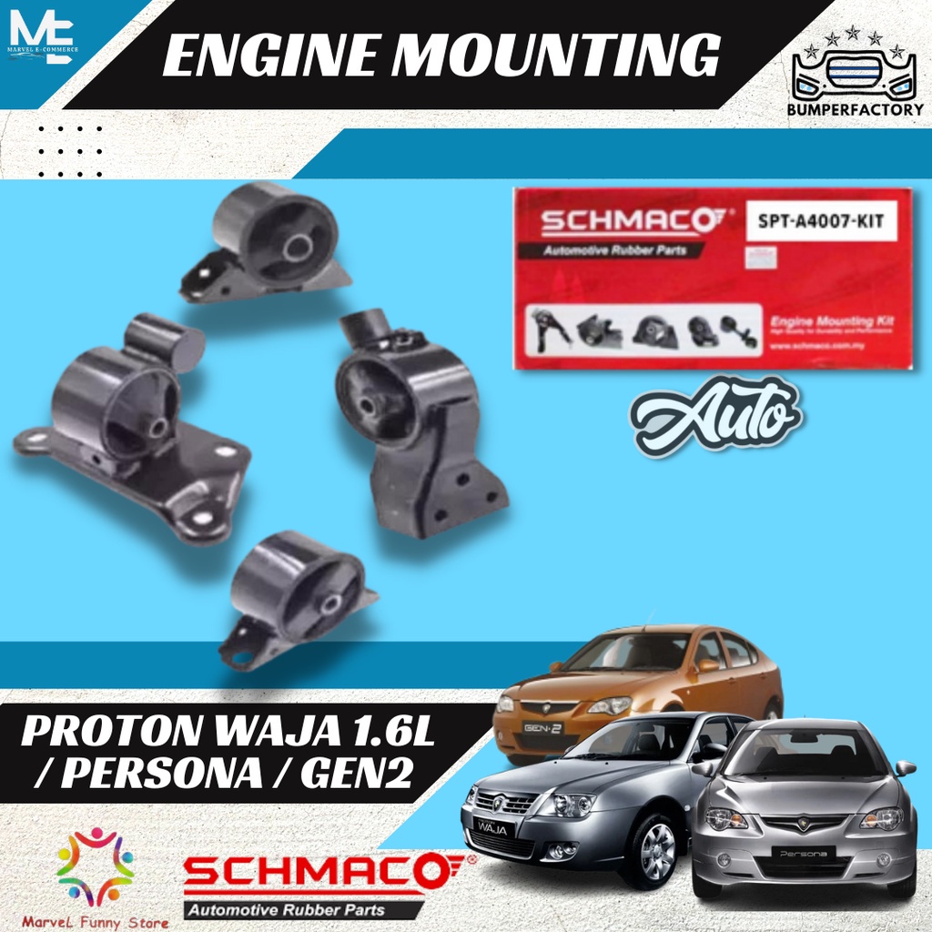 Proton Waja Gen Persona Auto Manual Schmaco Engine Mounting Kit Set