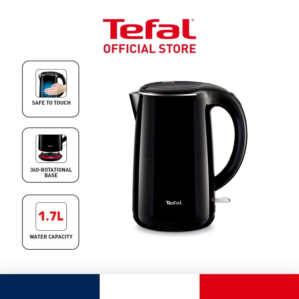 Tefal Safe Tea Kettle Black L Ko Cerek Elektrik Shopee