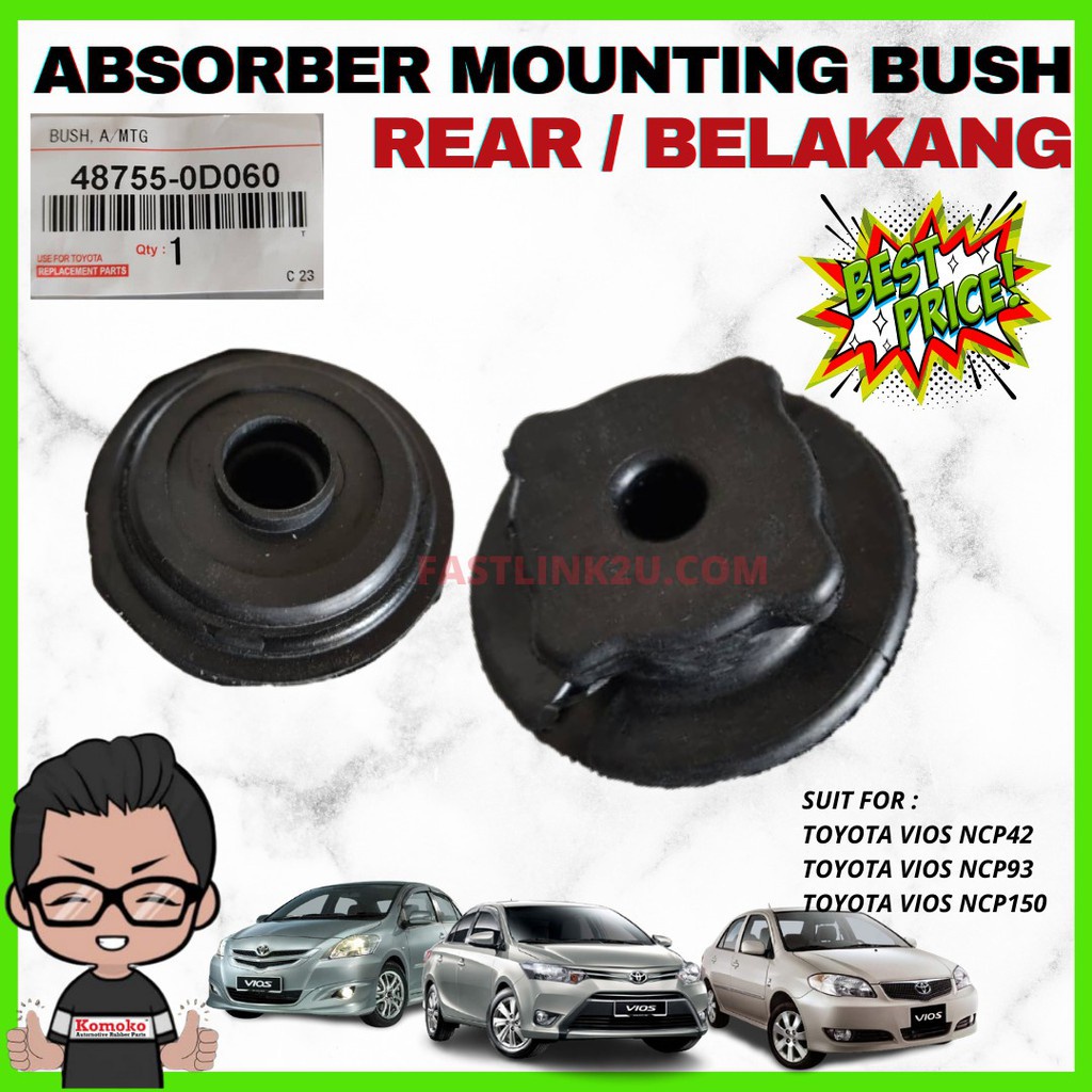 Toyota Vios Ncp Ncp Ncp Rear Belakang Absorber Mounting Bush