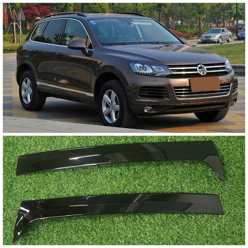 Rear Window Side Spoiler For VW Touareg 2011 2017 ABS Gloss Black