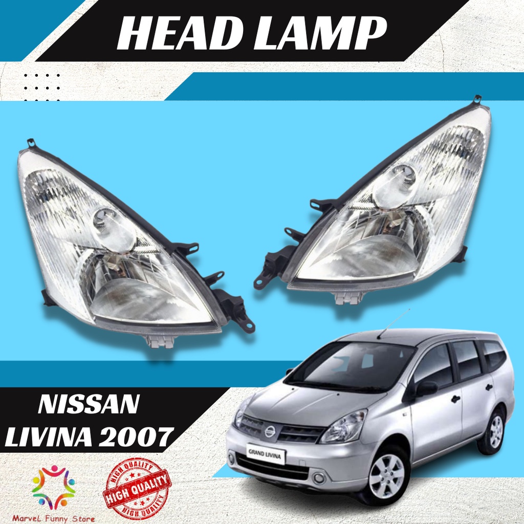 Nissan Livina 2007 Head Lamp Lampu Depan Besar 100 Original Tan Chong