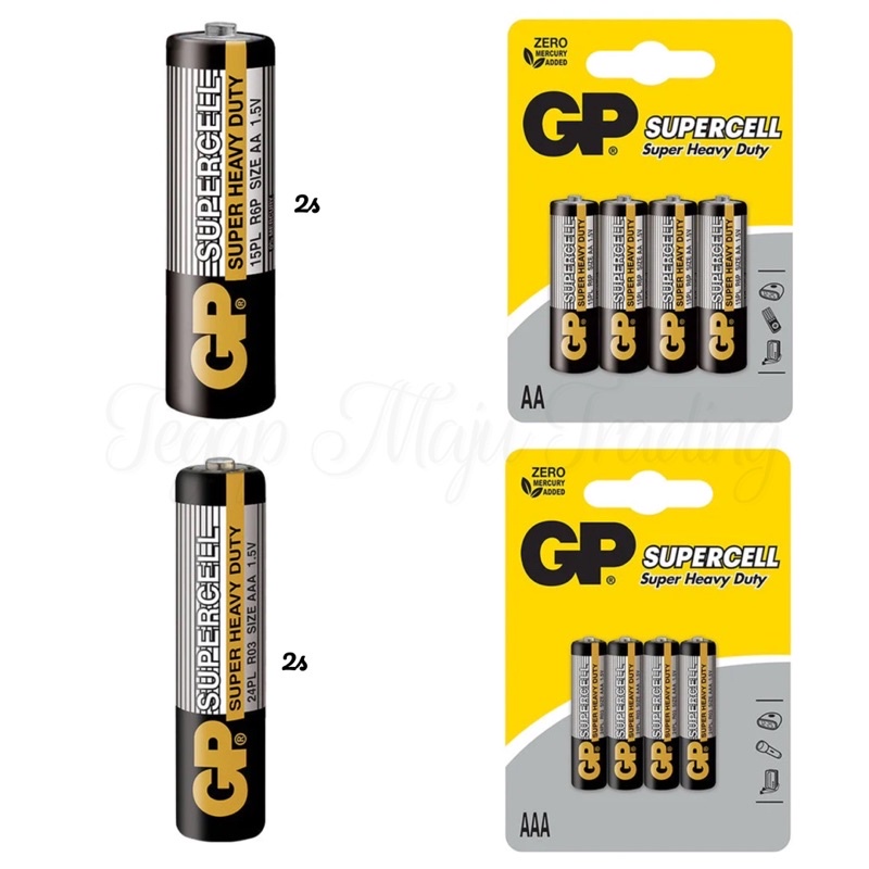 GP SUPERCELL SUPER HEAVY DUTY Alkaline Battery AA AAA 2s 4s