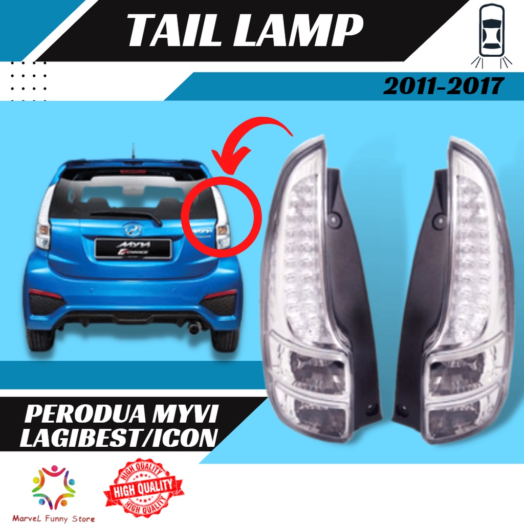 Perodua Myvi Lagi Best Ikon Icon 2011 Tail Lamp Clear Vision Lampu