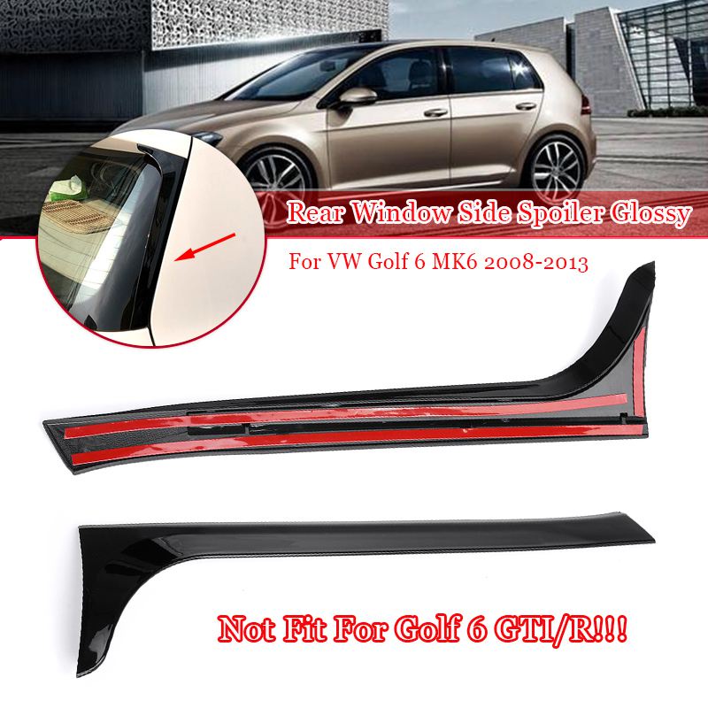 1Pair Gloss Black Rear Window Side Spoiler Canard Canards Splitter For