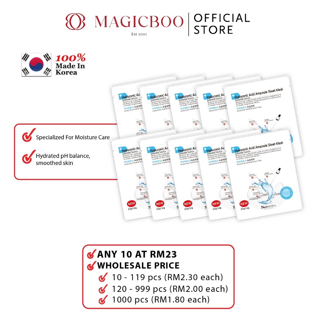 Magicboo Skinestica Ampoule Sheet Mask Series Buy At Rm Shopee