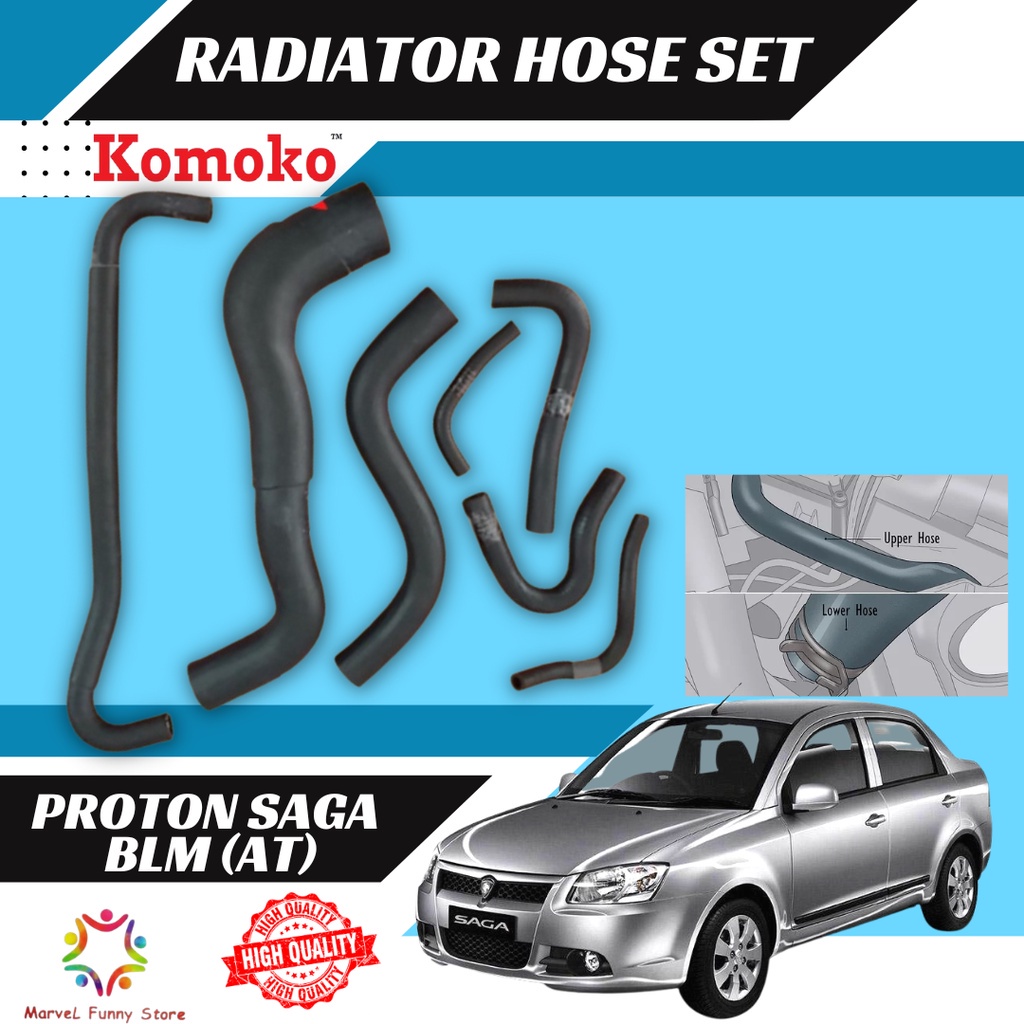 Proton Saga Blm Radiator Hose Set Shopee Malaysia