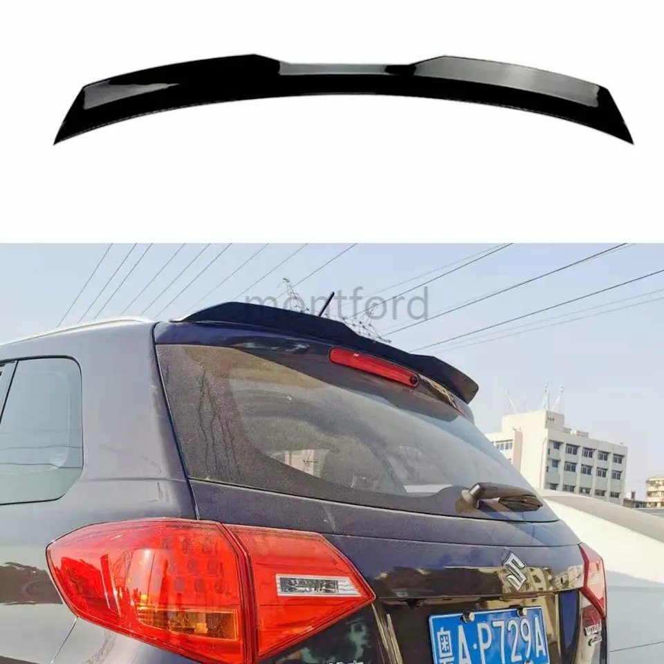 For Suzuki Vitara Rear Spoiler Tail Wing Abs Gloss Black Rear Trunk