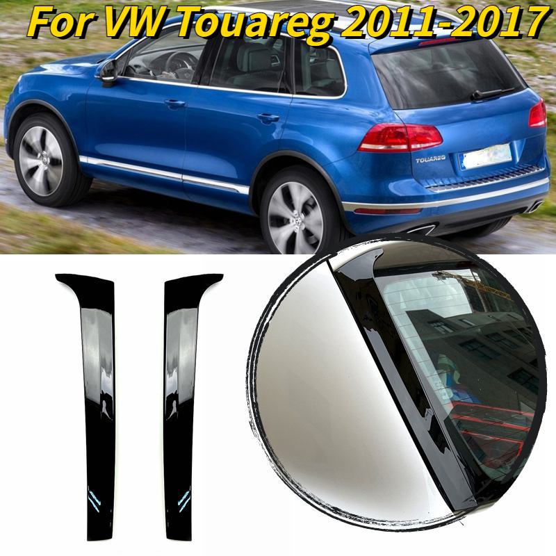 Rear Window Side Spoiler For Vw Touareg Abs Gloss Black