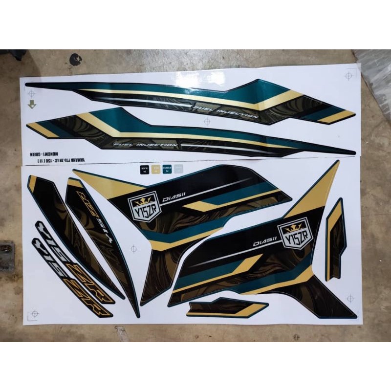 Stiker Sticker Body Stripe Cover Set 11 Yamaha Y15zr Y15 Ysuku