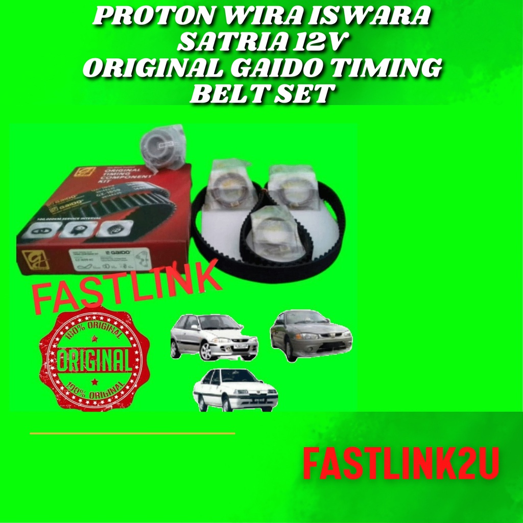 Original Gaido Proton Wira Iswara Satria 12V Timing Belt Set Warranty