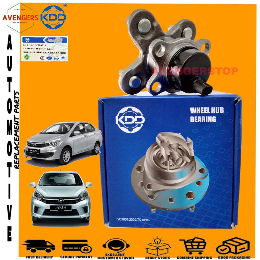 PERODUA AXIA BEZZA KDD REAR HUB WHEEL BEARING 100 HIGHR QUALITY