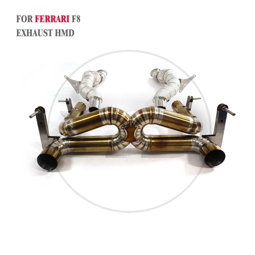 HMD Titanium Exhaust System Performance Catback For Ferrari F8 Spider