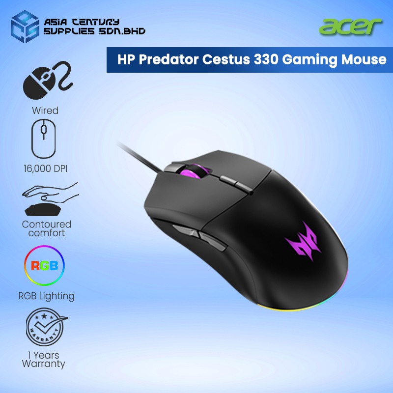 ACER PREDATOR CESTUS 330 GAMING MOUSE BLACK Shopee Malaysia