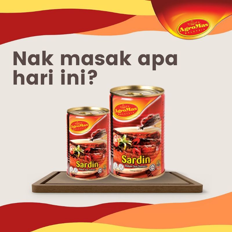 Agromas Sardin Dalam Sos Tomato Sardines In Tomato Sauce Shopee Malaysia