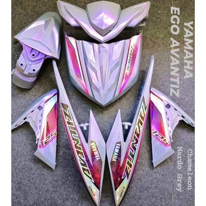 Coverset Yamaha Ego Avantiz Nardo Grey Purple Effect Siap Sticker