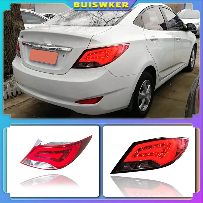 LED Tail Lamp For Hyundai Accent Verna Solaris 2010 2011 2012 2013 Red