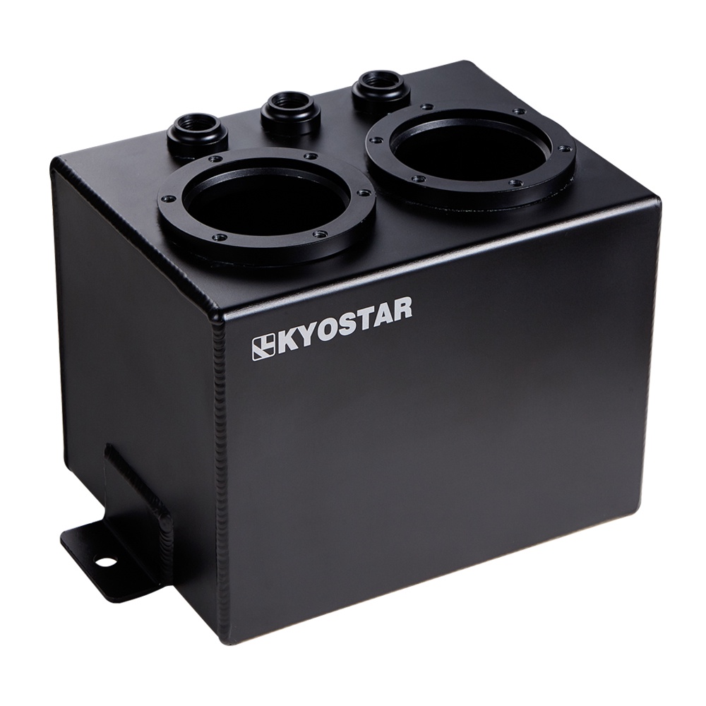 KYOSTAR AN6 Fitting Double Port Billet Aluminum Dual 3L Fuel Surge Tank