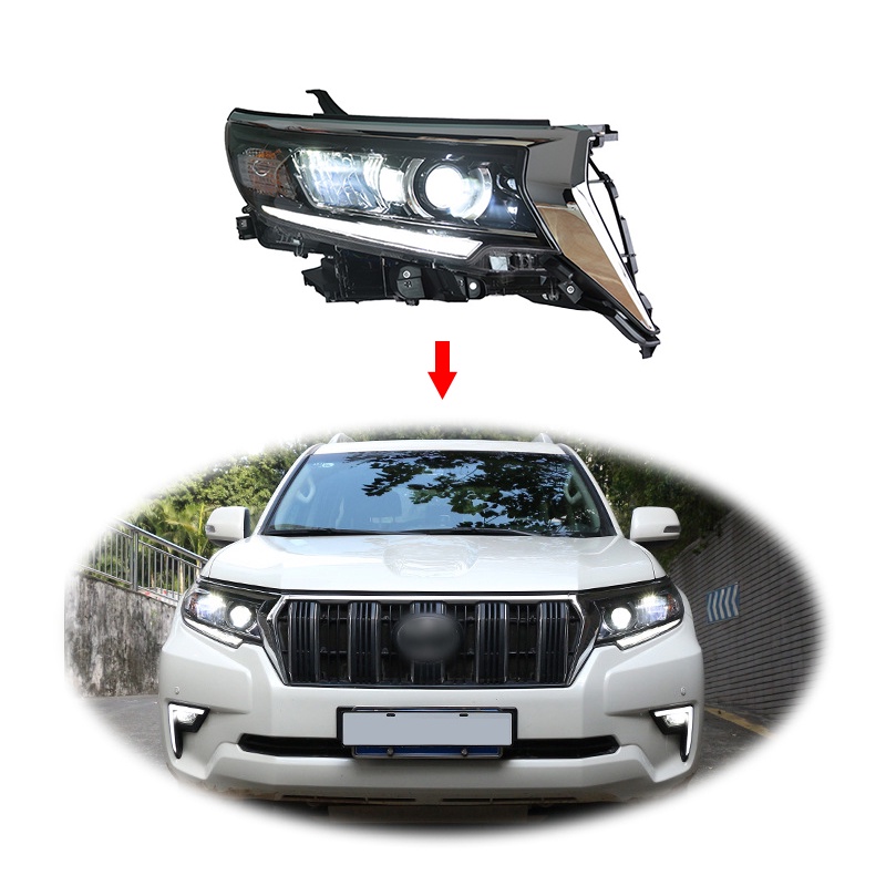 Prado Headlight High Configuration Fj Headlamp For Toyota Land