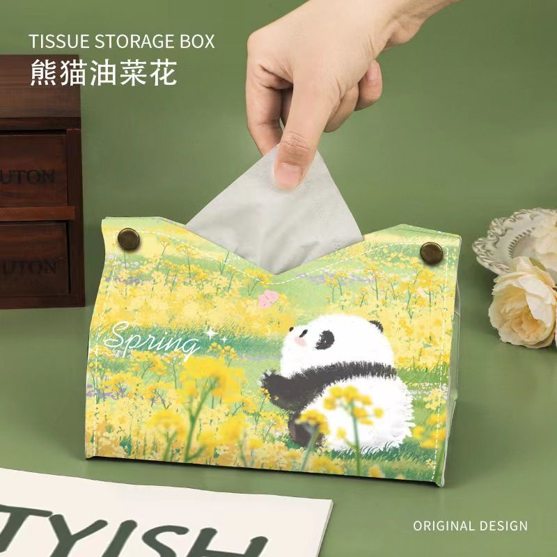 Car Tissue Box Cartoon Panda Tissue Box Household Living Room Coffee