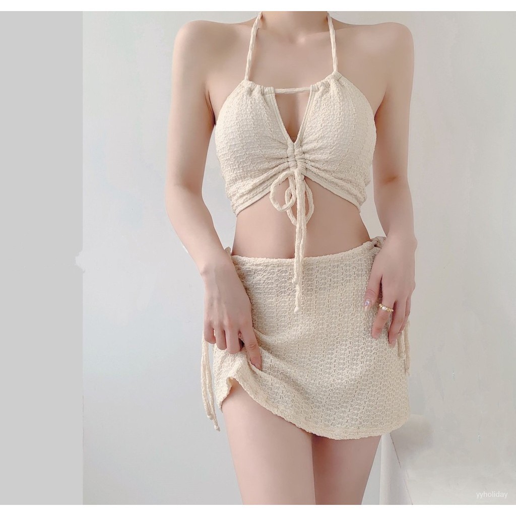 Swimsuit Women S Korean Style Sexy Bikini Split Swimsuit Three Piece