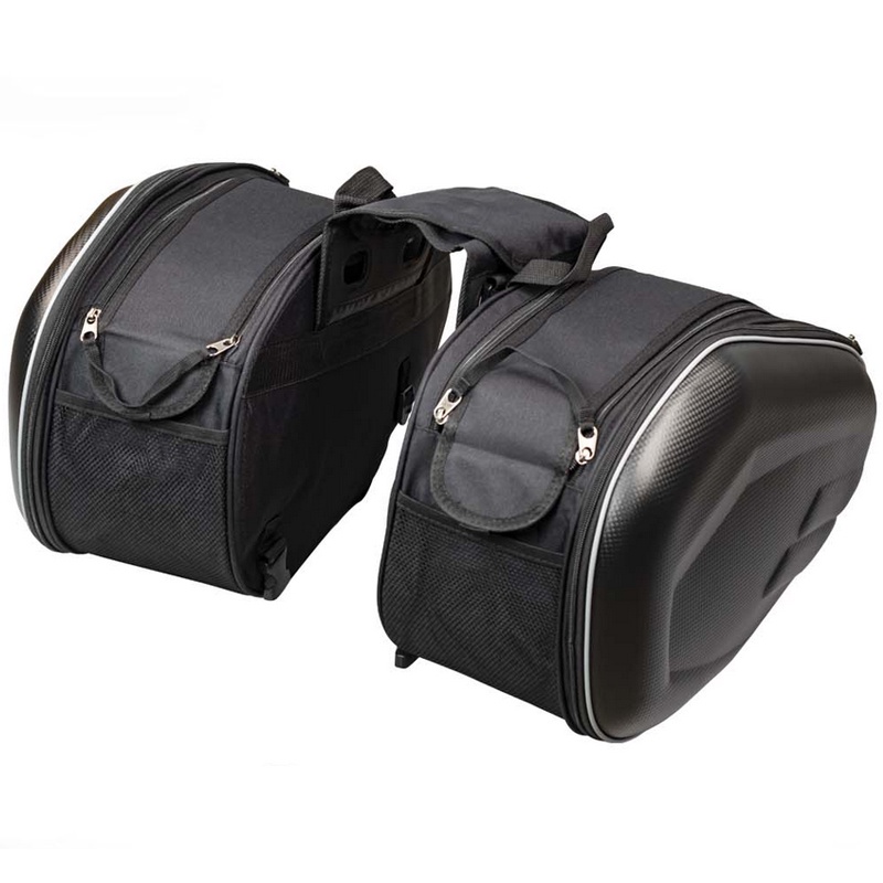 Pu Motorcycle Saddle Bag Saddlebags Luggage Suitcase Motorbike Rear