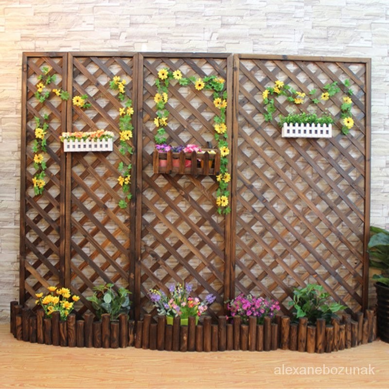 Hy Outdoor Carbonized Antiseptic Wood Mesh Antiseptic Wood Fence