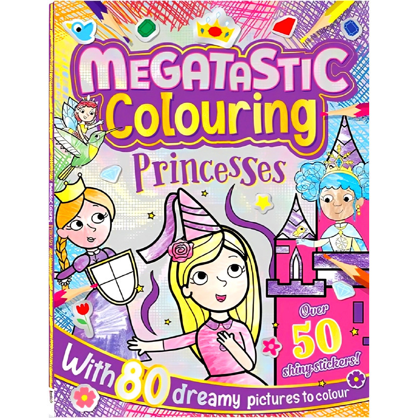 Bbw Megatastic Colouring Princesses Isbn Shopee