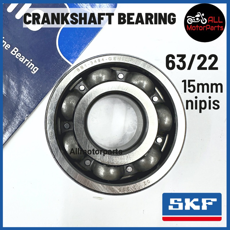 SKF GENIO 6322 63 22 NIPIS 15MM EGO NOUVO EGO LC NOUVO LC CRANK SHAFT